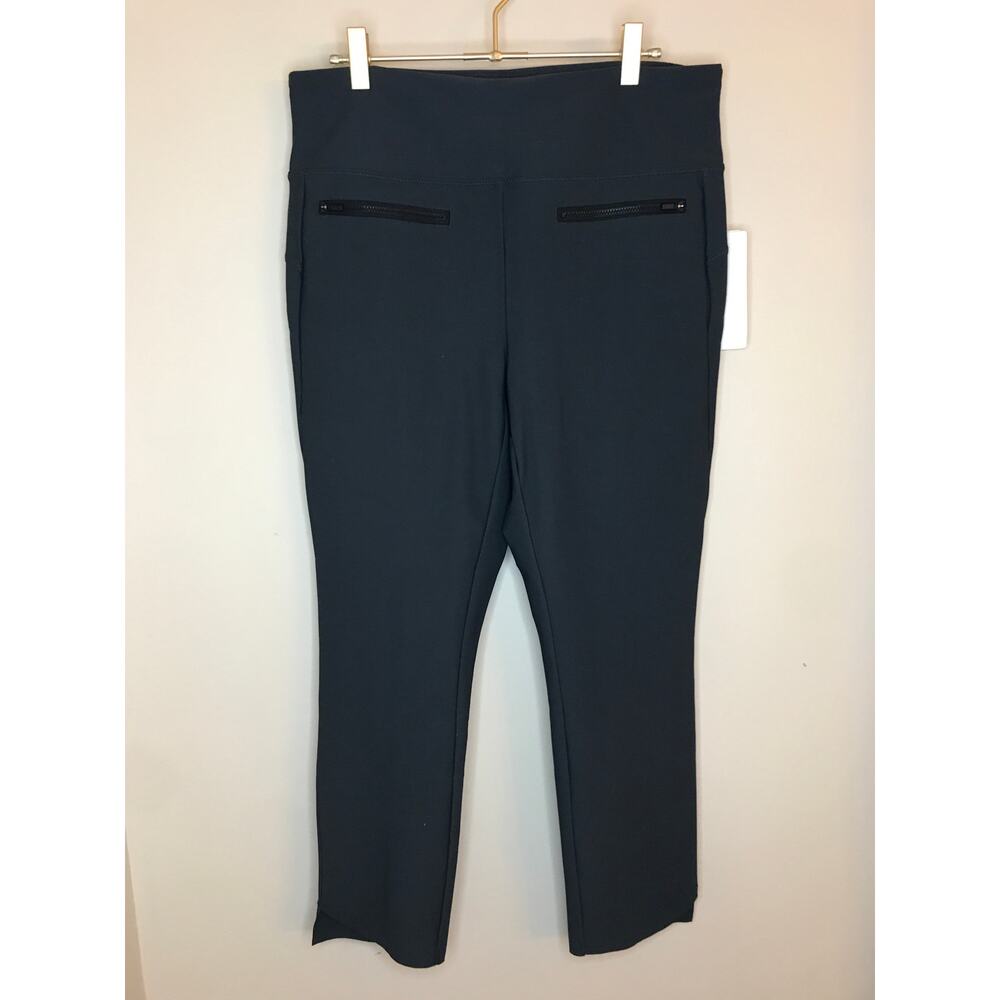 Athleta Stellar Crop Pant L Gray Casual Stretch Athleisure